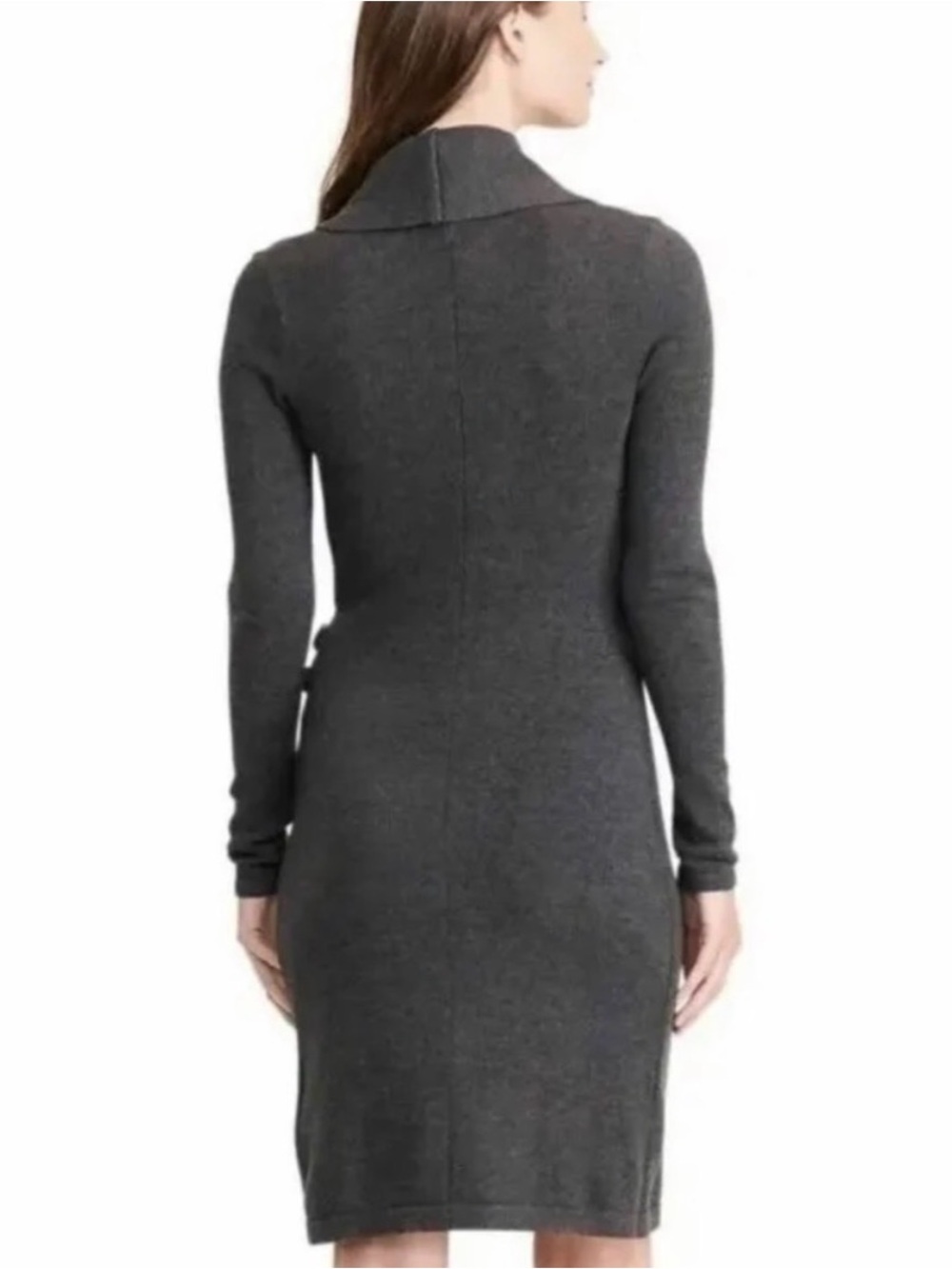 Lauren Ralph Lauren Haddon Hall Sweater Dress in Granite Grey Size Medium - Picture 2 of 12